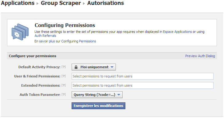 app autorisation