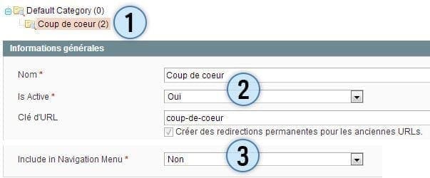 categorie produits magento