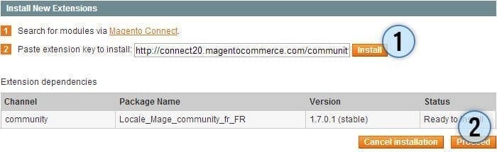magento installation pack fr