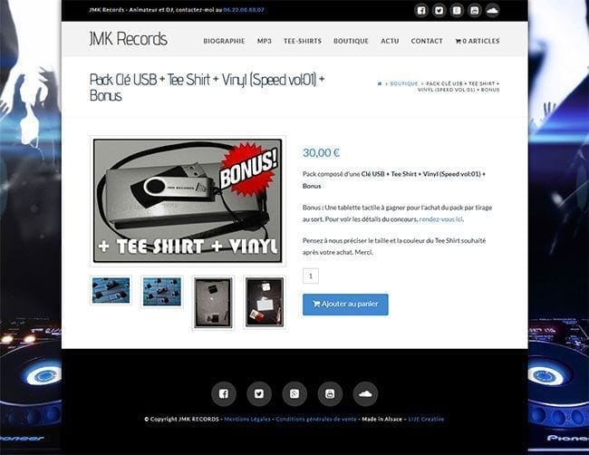 Site internet JMK Records réalisé par LIJE Creative