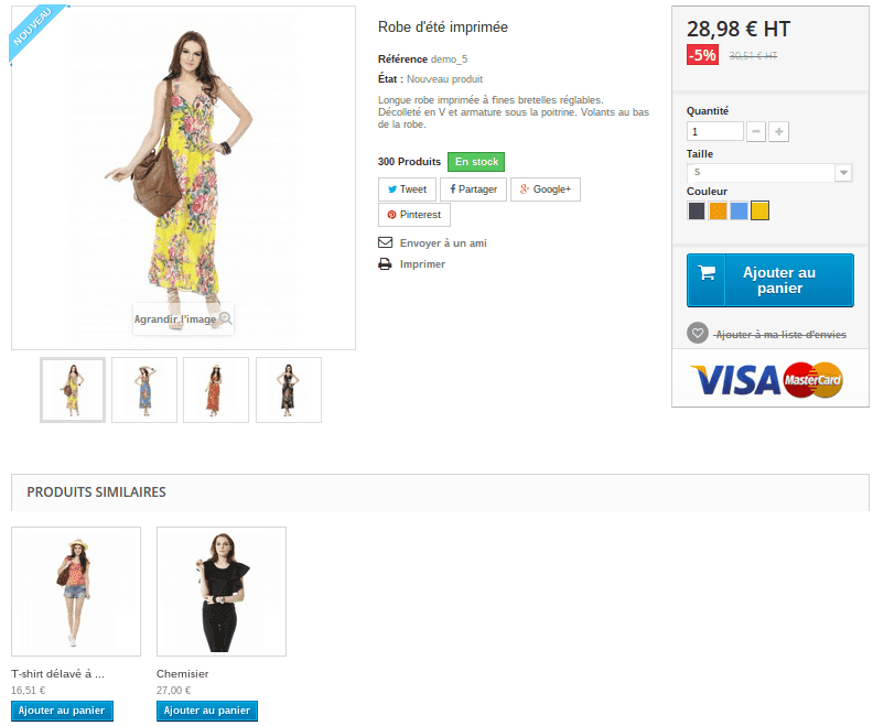Prestashop : produits similaires sans module