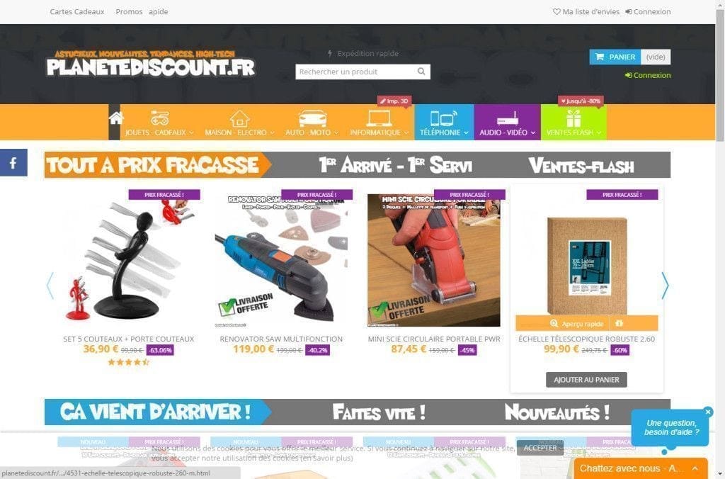 Site internet Planete Discount réalisé par LIJE Creative