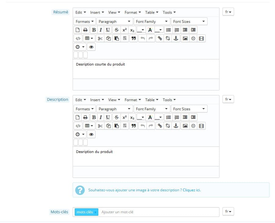Prestashop : créer un produit en PHP