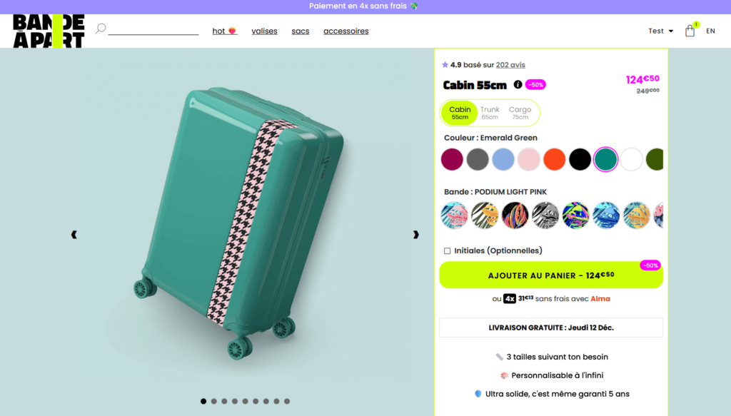 Page d'accueil du site Bande à Part, référence LIJE Creative