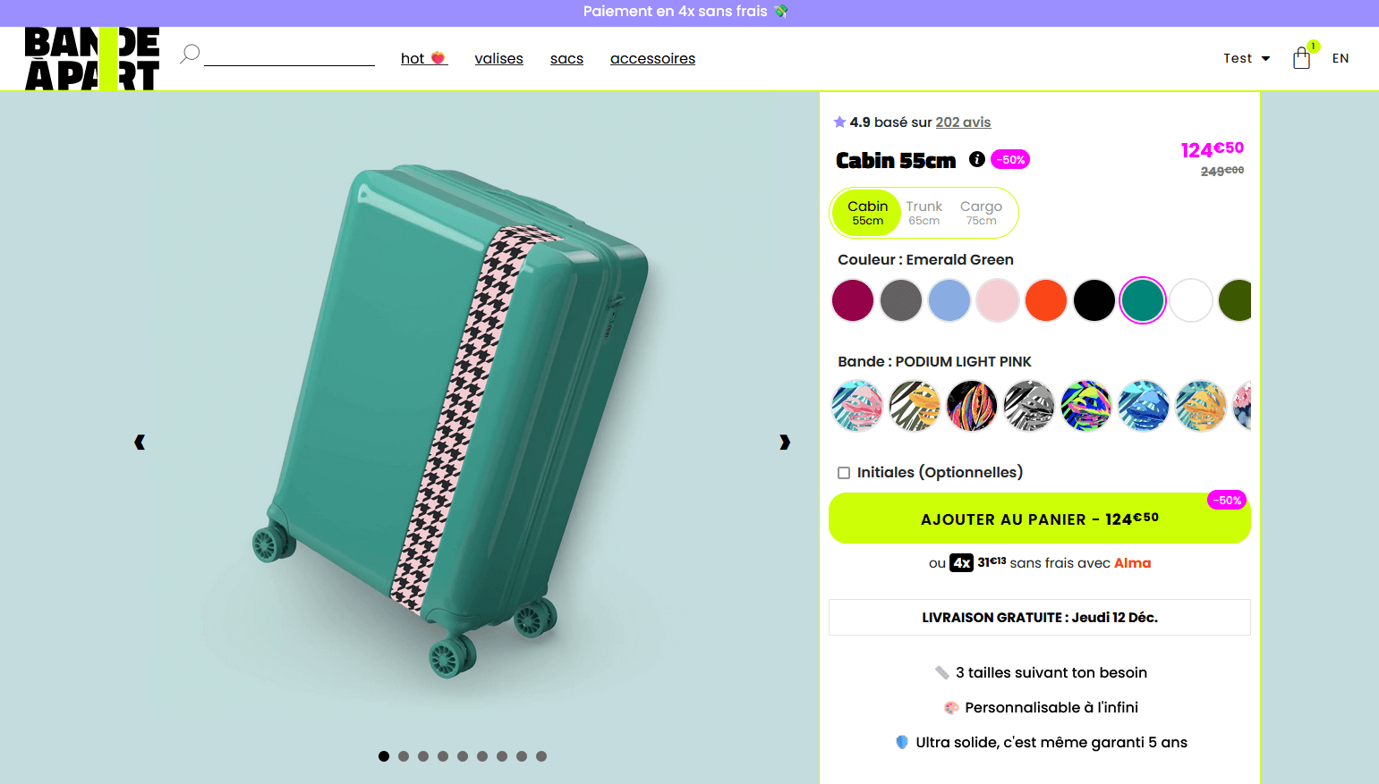 Page d'accueil du site Bande à Part, référence LIJE Creative