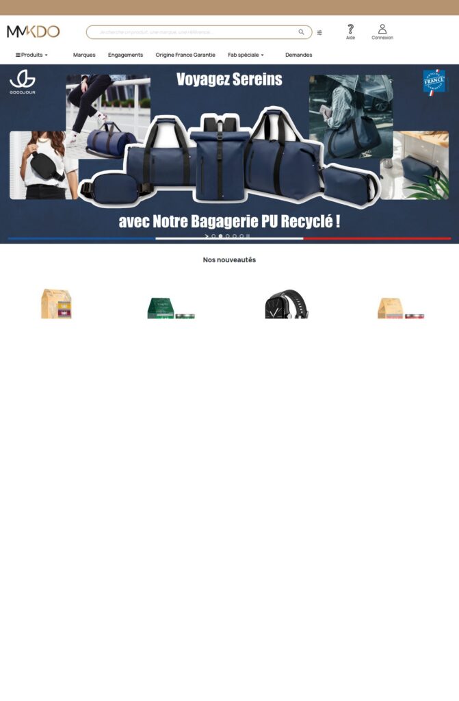 Page d'accueil du site MMKDO, référence LIJE Creative