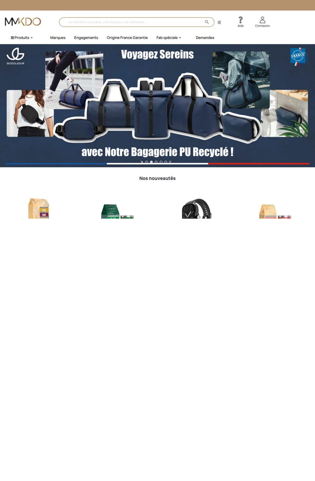 Page d'accueil du site MMKDO, référence LIJE Creative