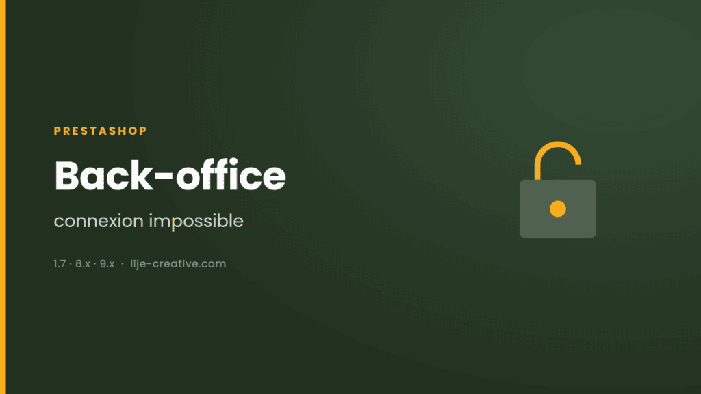 Back-office, connexion impossible : illustration de l'article sur PrestaShop