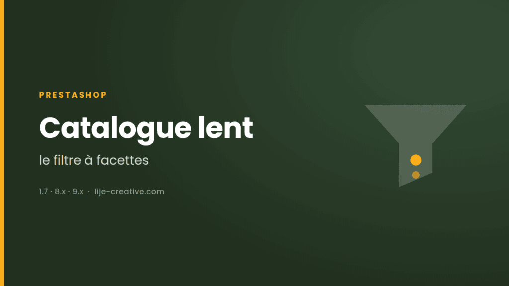 Catalogue lent, le filtre à facettes : illustration de l'article sur PrestaShop
