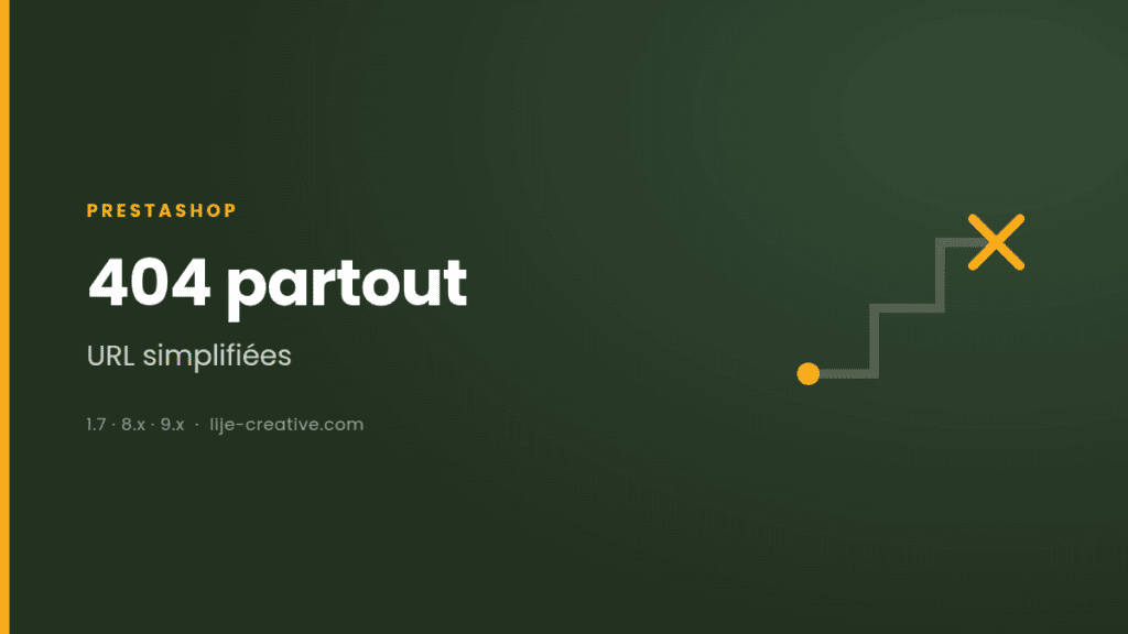 404 partout, URL simplifiées : illustration de l'article sur PrestaShop